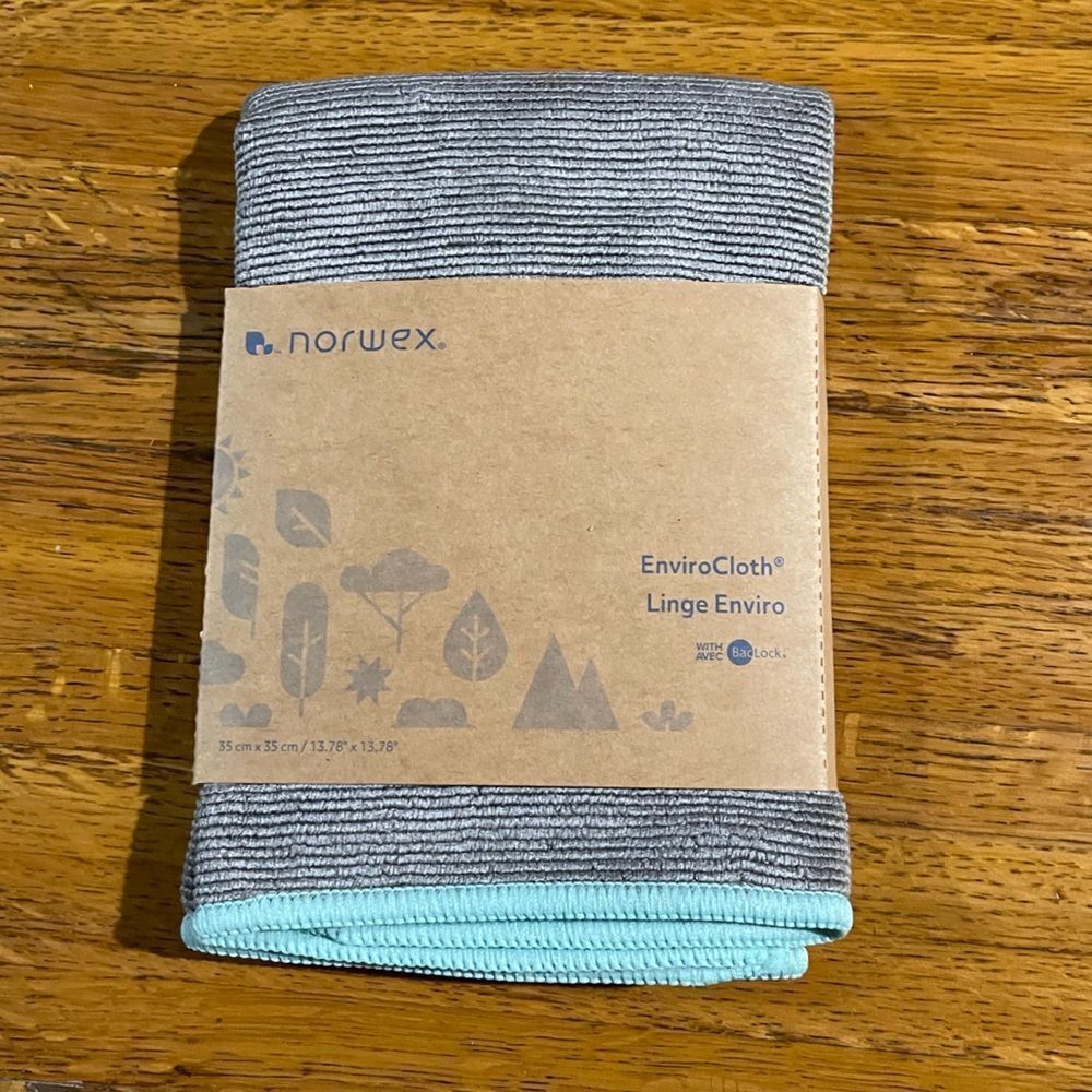 Norwex EnviroCloth Mushroom
 With Sea Mist Trim NWT